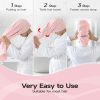 Blue Microfiber Hair Towels - Extra Large Hair Towel Wrap for Women, 24x42 inch Hair Towels with Elastic Strap, Super Soft Hair Drying Towels for Long