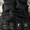 Black 2-Piece & 3-Piece Bedding Comforter Set – Twin/Queen/King – Soft Microfiber