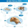 Dog Cooling Mat, Leaf Shape, Pet Pad with Cooling Nylon & Soft Fleece, Q-Max > 0.4 Reversible All Season Blanket for Dogs & Cats, Small 32x39 in