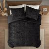 King/Cal King Ruched Fur Down Alternative Comforter Set