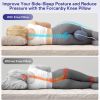 Knee Pillow for Side Sleepers - Smooth Spine Alignment Pillow, Memory Foam Knee Pillows for Back Hip Pain, Spine Aligning, Sciatica, Surgery Recovery