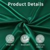 4-piece ultra-soft 85g satin sheet and pillowcase set, solid color, machine washable, suitable for all seasons, comfortable bedding set, for single
